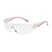 Eva Womens Safety Glasses Clear AF Anti-Scratch Lens Pink Temples Ribbon 12 Pair