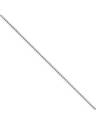 14 Inch 14k White Gold .9mm Box Children Chain Necklace