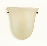 Murray Feiss WB1270CB One-Light Vista Collection Half - Wall Bracket, Corinthian Bronze with Cream Snow Glass Shade