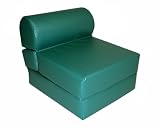 Studio Chair Sleeper Jr. Twin 28 Emerald Vinyl By Elite Furniture
