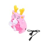 Cute Funny Chinese Dragon Portable Fan Desk Table Car Travel *Pink*