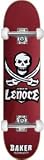Baker Lenoce Swashbuckler Complete Skateboard - 7.63 W/ Raw Trucks & White Wheels