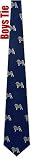 Norwegian Elkhound by Kay Nine Design navy blue polyester boys ties