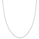 Sterling Silver 0.9-mm Diamond-cut Bead Ball Chain (20 Inch)