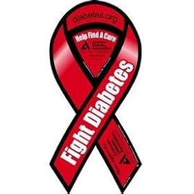Fight Diabetes - 4" x 8" Awareness Ribbon Magnet