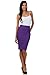 Sakkas Petite High Waist Stretch Pencil Skirt with Shirred Waist Detail