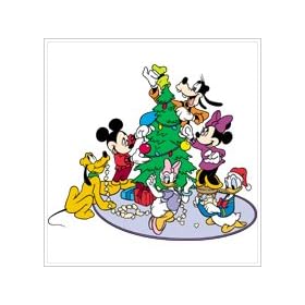 Disney Mounted Christmas Stamp MICKEY'S TREE TRIMMING For Scrapbooking, Card Making & Craft Projects