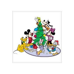 Disney Mounted Christmas Stamp MICKEY'S TREE TRIMMING For Scrapbooking, Card Making & Craft Projects
