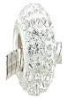 Sterling Silver Core Swarovski Crystal Bead, Set with Small Swarovski Crystals , Slide-on and Slide-off Crystal Silver Bead , 14 X 10 Mm. 5mm Compatible with Pandora, Trollbeads Chamilia,silverado,biagi and Many More...