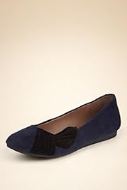 Footglove Fashion Leather Suede Fan Ballerina Shoes