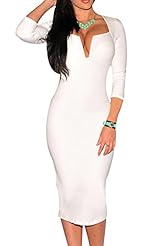 Slit Stretchy Polyester/Spandex Cocktail Long Sleeves Bodycon Dress/Party Dress/Jumpsuit 