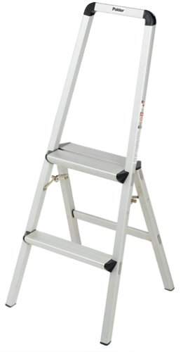 Kitchen: Polder 5622 92 2 Step Featherweight Ladder with Rail, Aluminum