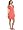 Maternal America Women's Maternity Kimono Laced Sleeve Dress, Coral, X-Small