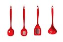 Premier Housewares Melamine Kitchen Tools, Set of 4, Red