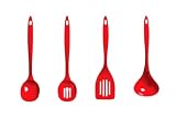 Premier Housewares Melamine Kitchen Tools, Set of 4, Red