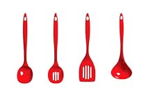 Premier Housewares Melamine Kitchen Tools, Set of 4, Red