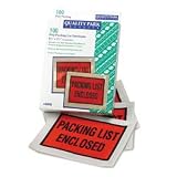 Quality Park 46895 Full-print front self-adhesive packing list envelopes, bright orange, 100/box