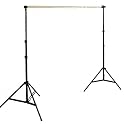 CowboyStudio Backdrop Support System with Telescoping Crossbar - 2x 7ft Stands and 10' Crossbar