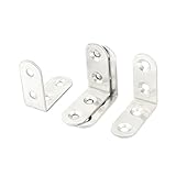 uxcell 棚受け アングルブラケット　家具ブラケット　4個 40mm x 40mm　ステンレス　シルバートーン