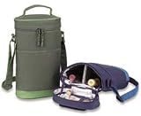 Adventurer 2 Bottle Insulated Tote - Two Tone Blue Picnic At Ascot