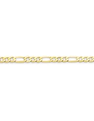 10k Yellow Gold 8in Light Figaro Chain Bracelet. Metal Wt- 6.15g