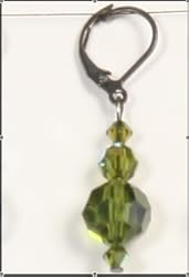 Swarovski Crystal Earring - Olivine (Jackie)