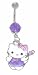 Pretty Cute Purple Hello Kitty Lollipop wand Dangle Belly button Navel Ring 14 gauge Pretty Cute Purple Hello Kitty Lollipop wand Dangle Belly button Navel Ring 14 gauge