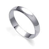 Genuine .925 Sterling Silver 4 MM Wide Plain Ring Size