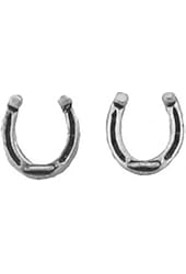 CM Sterling Silver Earrings Horseshoe Posts Studs Tiny Mini Stainless Steel Posts and Backs