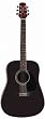 Jasmine S341 Black Dreadnaught Acoustic Guitar with Hardshell Case