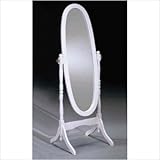 Cheval Mirror in White Finish