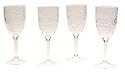 Jubilee 10-Ounce Acrylic Embossed Grape Wine Glasses, Set of 4