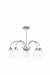 Trio-Leuchten 672810507 Energiespar-Deckenleuchte inkl: 5xE14 9W D: 50cm H:28cm Nickel matt Glas opal matt weiß