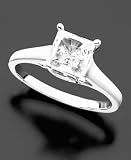 Platinum Certified Princess-Cut Diamond Solitaire Ring (1-1/2 ct. t.w.)