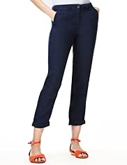 Pure Linen Turn Up Hem Easy to Iron Chinos