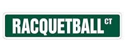 RACQUETBALL Street Sign racquet player ball court gift