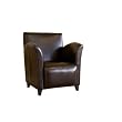 Dark Brown Leather Club Chair By Wholesale Interiors