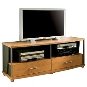 Contemporary Style Honeydew Finish LCD/Plasma TV stand 50"