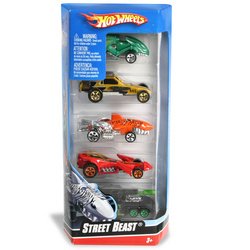 Hot Wheels 5 Car Gift Pack Street Beast Hot Wheels 5 Car Gift Pack - Street Beast