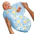 Kiddopotamus SwaddleMe Microfleece, Bubble Blue, Small