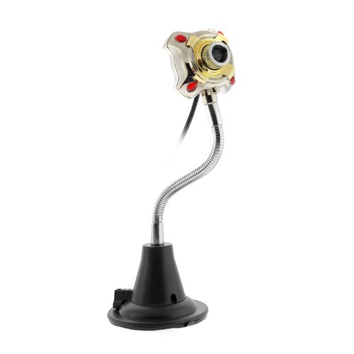 GTMax 8 Mega Pixel USB Webcam with Microphone/Snapshot/4 LED Lights/Stand for Dell, Toshiba, Sony, Samsung, HP, LG, ASUS, Acer , Lenovo ,IBM, MSI Laptop, Notebook