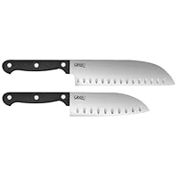 Ginsu Essential Open Stock Series Japanese 420J2 Stainless Steel 2-Piece Santoku Set with 5 and 7-InchSantoku Blades 4861