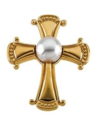 14K Gold Pearl Cross