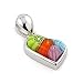 Multicolored Millefiori Small Curved Heart Pendant for That Special Person