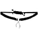 Heart U Back Sterling Silver Wishbone Black Cord Bracelet