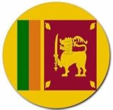 Sri Lanka Flag Round Mouse Pad