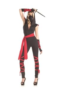 Be Wicked Women's Plus-Size 5 Piece Mortal Ninja, Multi, 1X/2X