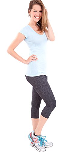 Ladies Plain Short Sleeve T-Shirt Round V-Neck Cotton Spandex, Multiple Colors