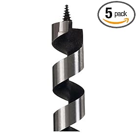 Bosch ASHLB15 15/16-Inch by 17-Inch Ship Auger Bit, 5 Pack