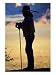 Silhouette of a Navajo Indian, Arizona, Native American People Photographic Poster Print by Bob Trehearne, 18x24